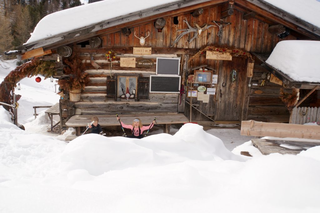 Schneeschuhwandern mit Kindern Rosengarten