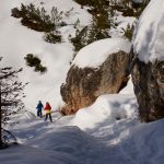 Schneeschuhwandern mit Kindern Rosengarten