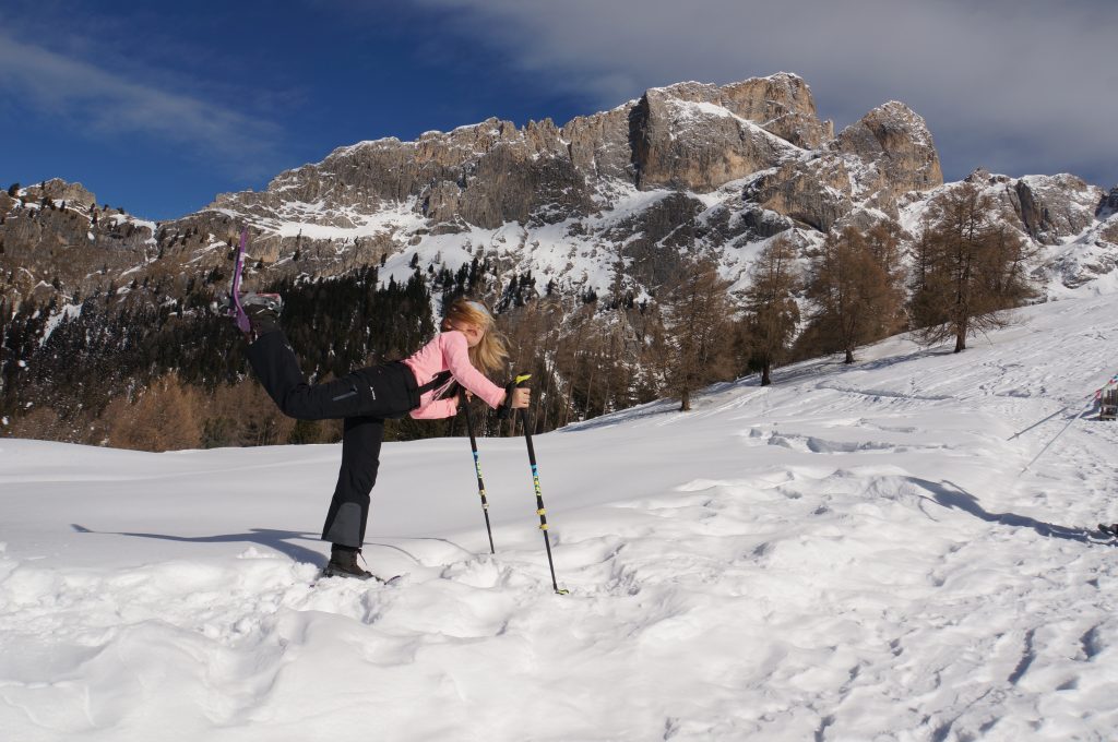 Schneeschuhwandern mit Kindern Rosengarten